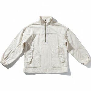LNDN London Natural Zip Pullover Oversized Denim Jacket XXS NWT Organic Cotton